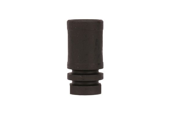 The KAK Industry A2 flash suppressor has a closed bottom to eliminate dust kick up